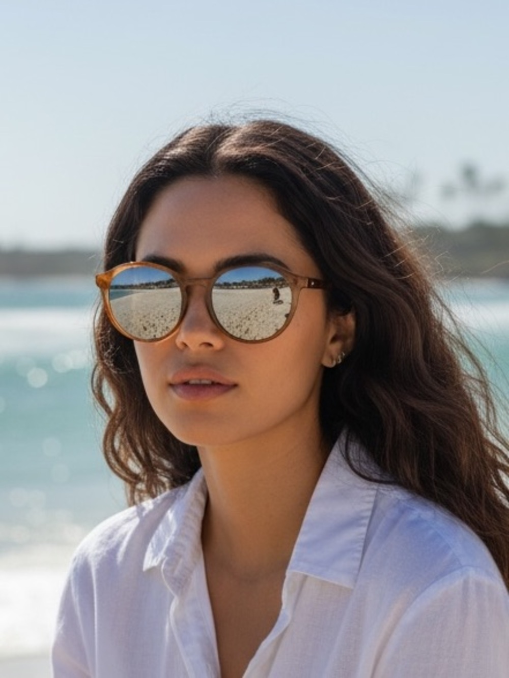 The Row X Linda Farrow Row/22/5 Women's Tortoise Frame Mirror Lens Sunglasses